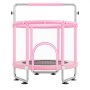 VEVOR Kids Trampoline, Mini Leisure Trampoline, 147 cm, Adjustable, for Toddlers, with Safety Net & Basketball Hoop, Birthday Gift, Christmas Toy for Children 3 Years and Up, Pink