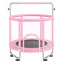 VEVOR Kids Trampoline, Mini Leisure Trampoline, 147 cm, Adjustable, for Toddlers, with Safety Net & Basketball Hoop, Birthday Gift, Christmas Toy for Children 3 Years and Up, Pink