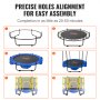 VEVOR Trampolín para Niños Cama Elástica Interior y Exterior de 152,4 cm para Niños Pequeños con Red de Seguridad, Aro de Baloncesto y Bolas Oceánicas, Regalo de Cumpleaños para Niños Más de 3 Años