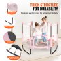 VEVOR Trampolín para Niños con Red para Interior y Exterior 1545 x 1210 mm Rosa