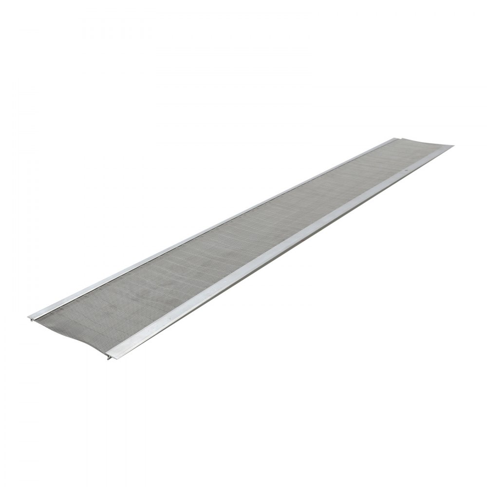 VEVOR Protector de Canalón de 127 mm x 30,48 m, Rejilla para Canalón de Aluminio con Malla Inoxidable, Cubierta Antihojas con Drenaje, Tornillos para Agujas de Pino, Tejados, Residuos, 20 Unidades