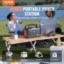 VEVOR Generador Eléctrico Portátil 1000 W Estación de Energía Solar Batería de 999 Wh 12 Puertos de Carga para Teléfonos Inteligentes PC Cámaras Ventiladores Dispositivos CPAP Televisores para Camping