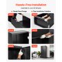 VEVOR Armario Metálico de Almacenamiento 80 x 40 x 175 cm, Armario Multifuncional con Cerradura Puertas Magnéticas 2 Llaves 4 Estantes Ajustables, Mueble Organizador para Oficina Taller Almacén, Negro