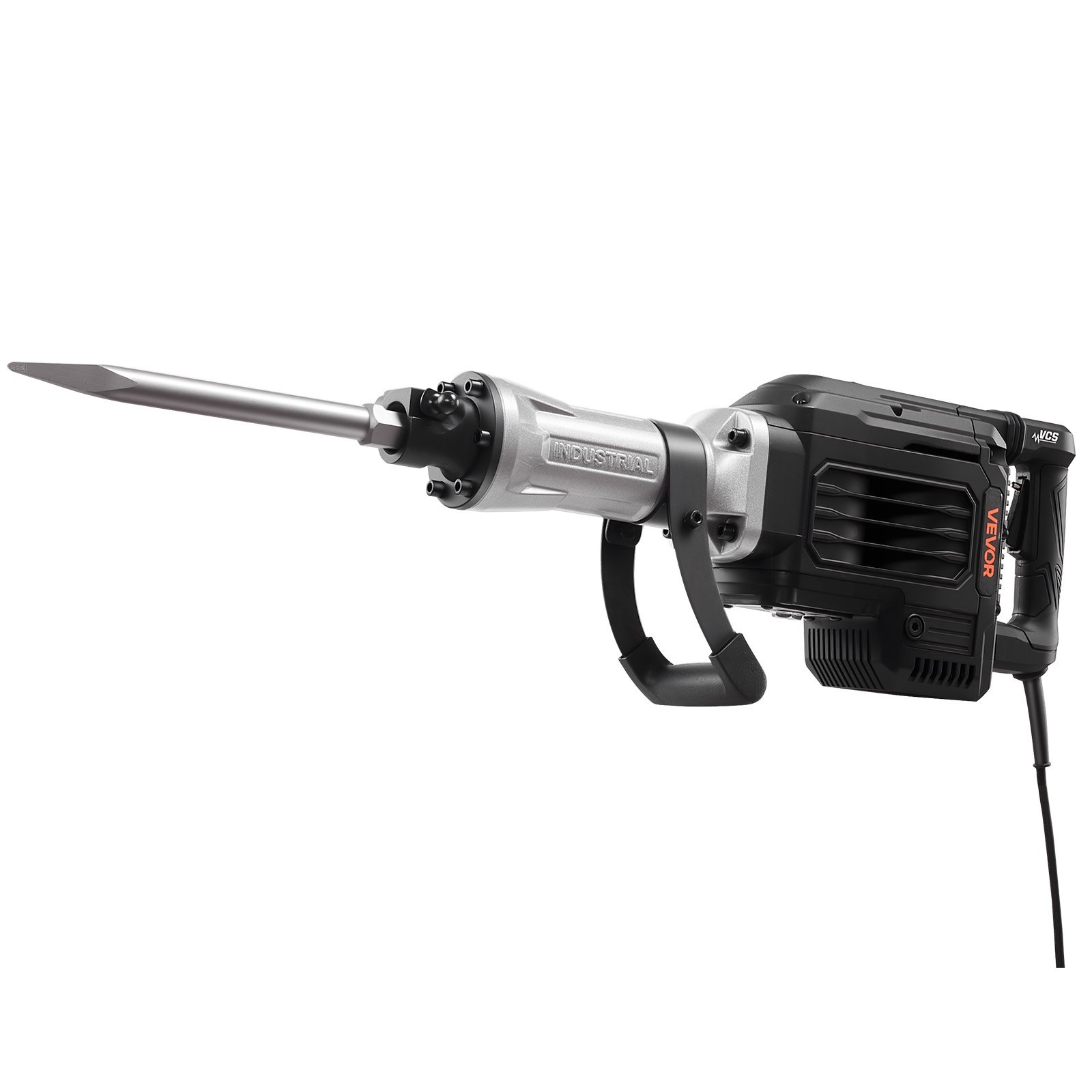 VEVOR Demolition Jack Hammer, 3000 W Powerful Electric Jackhammer, 1700 BPM Concrete Breaker with a Point Chisel, Carrying Case, Gloves, Goggles, for Concrete, Wall, Brick, Tile and Foundation