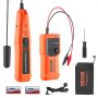 VEVOR Localizador de Cables Subterráneos, Profundidad de Detección de Hasta 1 m y Longitud de Detección de 305 m, Rastreador de Cables y Detector de Roturas con Auriculares para Vallas para Mascotas