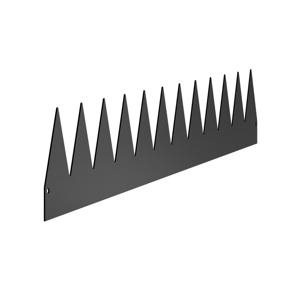 VEVOR Borde de Acero Galvanizado para Paisajismo, 1016 x 152 x 1,5 mm, 3 Piezas de Borde de Metal Resistente a la Oxidación, Divisor de Camino de Jardín para Parterres de Flores, Césped, Negro