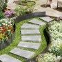 VEVOR Lawn Edging, Set of 4, 1016x304.8x1.5 mm, Rust-Resistant Metal Bed Edging, Flower Bed Border, Lawn Edging, Easy to Install, Divider for Flower Beds, Yard Paths, Black
