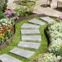 VEVOR Borde de Acero Galvanizado para Paisajismo, 990 x 181 x 1,5 mm, 5 Piezas de Borde de Metal Resistente a la Oxidación con Dientes Afilados, Divisor de Camino para Parterres de Flores, Marrón