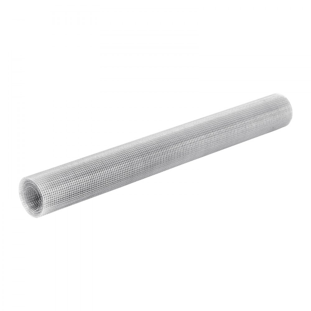 VEVOR Malla Metálica 1 m x 5 m, Malla de Alambre Fina de 6,3 mm x 6,3 mm, Diámetro de 0,55 mm, Rollo de Alambre de Acero Galvanizado para Gallinero Jardín de Plantas, Previene Roedores Serpientes