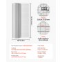VEVOR Malla Metálica 0,4 x 6 m, Malla de Alambre Fina de 6,3 mm x 6,3 mm, Diámetro de 0,5 mm, Rejilla de Acero Galvanizado para Gallinero Jardín Finca, Rollo de Red Previene Ratones Serpientes Conejos