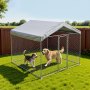 VEVOR Outdoor Dog Kennel, 2.3 x 2.3 x 2.15 m Large Dog Kennel with Secure Lock, Outside Dogs Enclosures with UV-Resistant & Waterproof Roof Cover, Heavy Duty Pet Crate Cage Run for Large Dogs