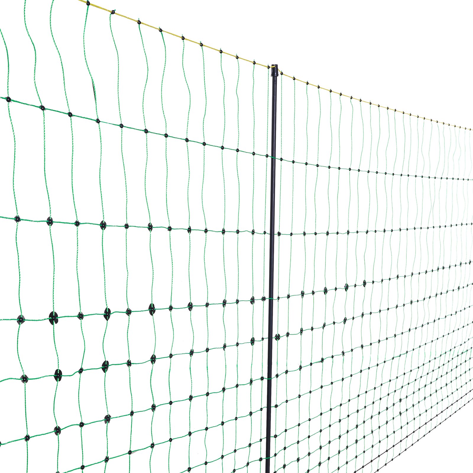 VEVOR electric fence net, 1.06 x 49.98 m, PE net fence with posts and double spikes, practical portable net for goats, sheep, lambs, deer, pigs, dogs, for use in backyards
