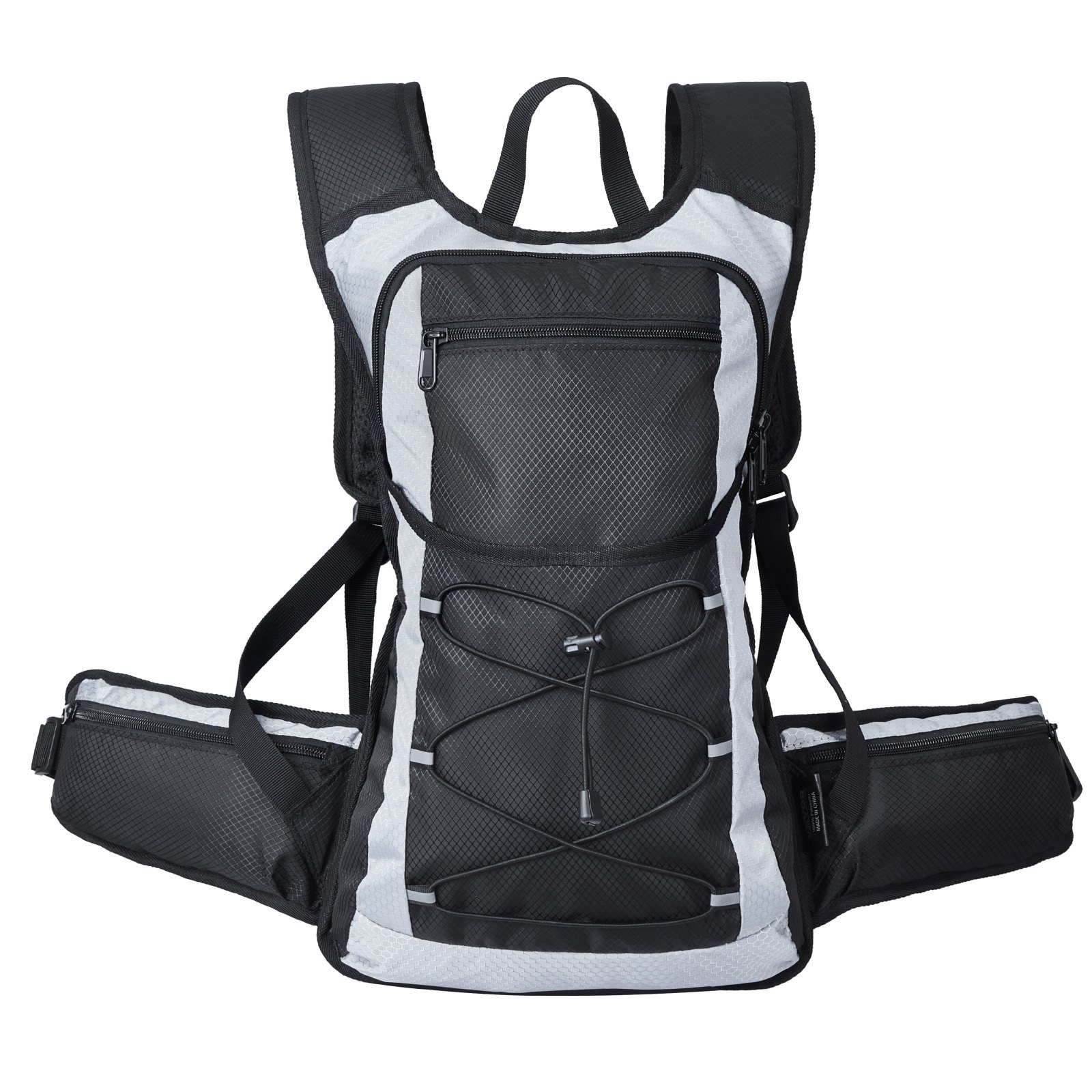 VEVOR Mochila de Hidratación Aislada de 15 L con Vejiga de Agua de TPU de 3 L, Mochila para Correr Mochilas de Senderismo para Ciclismo Correr Viaje Negro, para Hombres y Mujeres, 470 x 290 x 130 mm