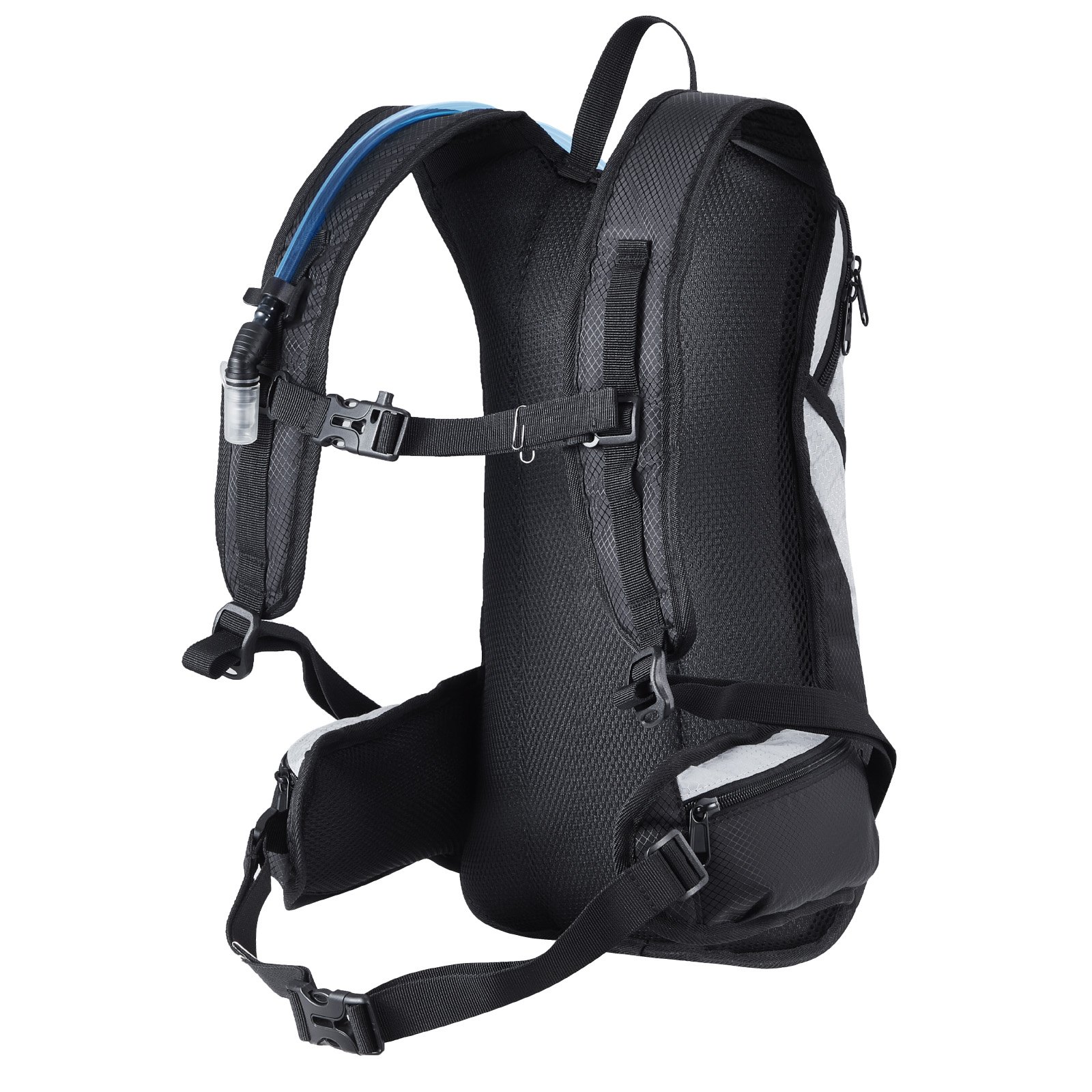 VEVOR Mochila de Hidratación Aislada de 15 L con Vejiga de Agua de TPU de 3 L, Mochila para Correr Mochilas de Senderismo para Ciclismo Correr Viaje Negro, para Hombres y Mujeres, 470 x 290 x 130 mm