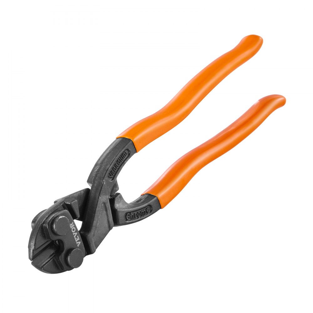 VEVOR Cortador de Pernos de 8" Cortapernos con Mango Bimaterial y Mordazas de Goma Cuchilla de Aleación de Acero al Cromo Molibdeno Cortapernos Profesional para Varillas Alambres Cadenas Portacables