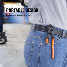VEVOR Cortador de Pernos de 8" Cortapernos con Mango Bimaterial y Mordazas de Goma Cuchilla de Aleación de Acero al Cromo Molibdeno Cortapernos Profesional para Varillas Alambres Cadenas Portacables