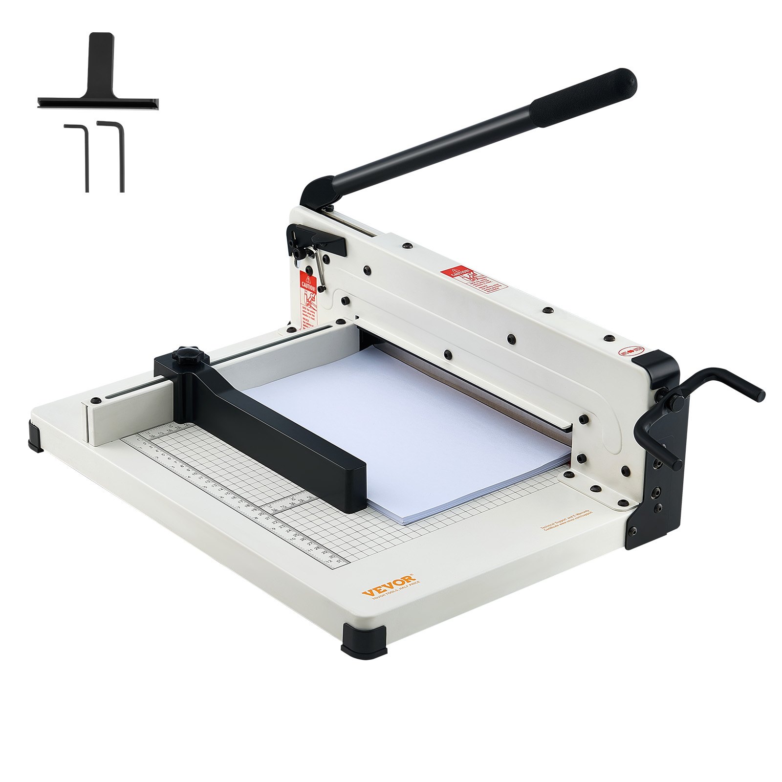 VEVOR Cortadora de Papel de Alta Resistencia Cortadora de Papel Industrial y Comercial de 304,8 mm para Papel A4, Capacidad para 400 Hojas Cortadora de Papel Apilado para Oficina, Escuela, Blanco