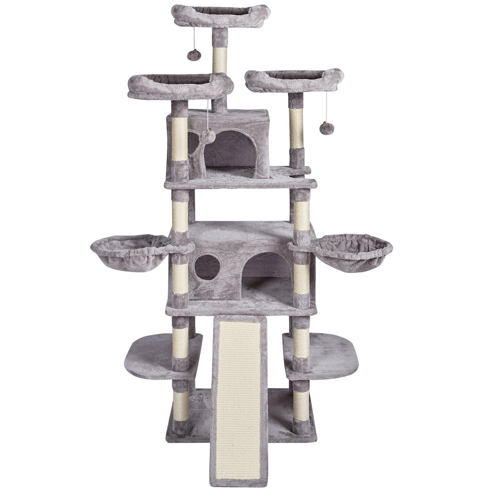 VEVOR Árbol para Gatos 174 cm Torre Interior para Gatos con Rascador y Casitas