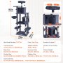 VEVOR Árbol para Gatos 174cm Torre de Escalada para Gatos con Rascador de Sisal 2 Casetas Hamaca Percha Superior Plataformas de Salto Bolas Colgantes para Actividad en Interior, Gris Oscuro