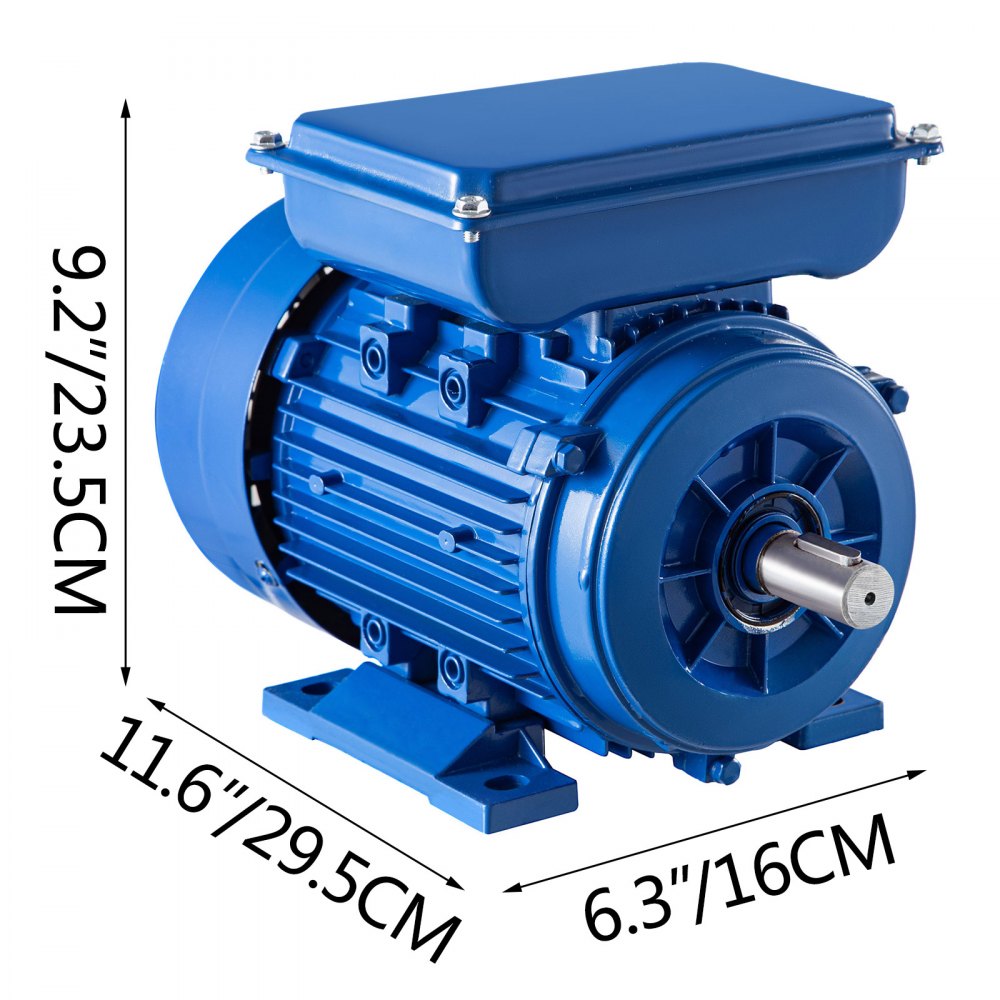 Vevor Motor Corriente Alterna 0,55 Kw Motor Eléctrico Asíncrono Motor Monofásico