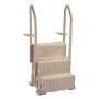VEVOR Escalera para Piscina, 3 Escalones con Pasamanos Dobles y Escalones Resistentes Antideslizantes, Interiores y Exteriores, Capacidad de Carga Máxima 181,4 kg, Gris Topo, 1500 x 820 x 670 mm
