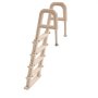 VEVOR Swimming Pool Ladder, Inclined 5-Step Double Handrails Stair, Non-slip Wide Step, 136 kg Load Capacity, for 121.9-137.2 cm Inground & Above-ground Pools, Any Deck Surface, Indoor & Outdoor, Taupe