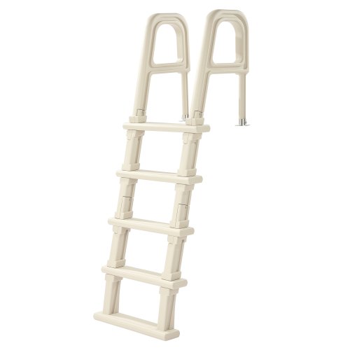 VEVOR Escalera para Piscina con Pasamanos Dobles de 5 Escalones con Inclinación de 75°, Escalones Resistentes Antideslizantes, Carga de 136 kg, para Piscinas Enterradas y Elevadas, 810 x 605 x 1790 mm