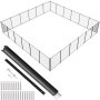 VEVOR Valla para Piscina, Barrera para Piscina Enterrada 1,21x21,95 m Valla de Seguridad Plegable Desmontable Varilla de Aluminio Tejido de Malla de PVC Teslin 340 g/m² para Protección Niños Mascotas