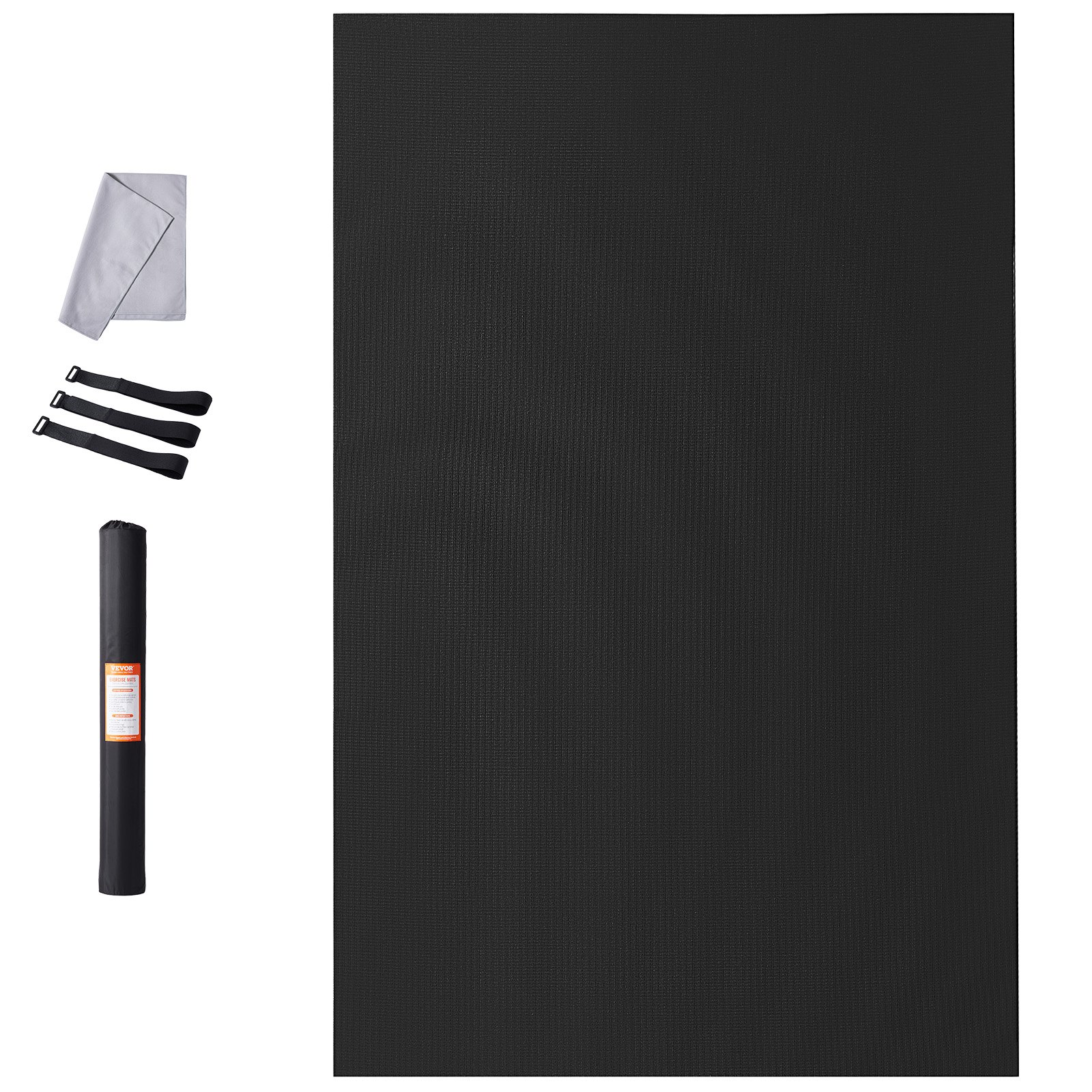 VEVOR Esterilla de Yoga Antideslizante de Alta Densidad para Hombres y Mujeres Estera de Fitness y Ejercicio con Bolsa y Correa de Transporte para Yoga en Casa, Pilates y Entrenamiento, 2440x1530 mm