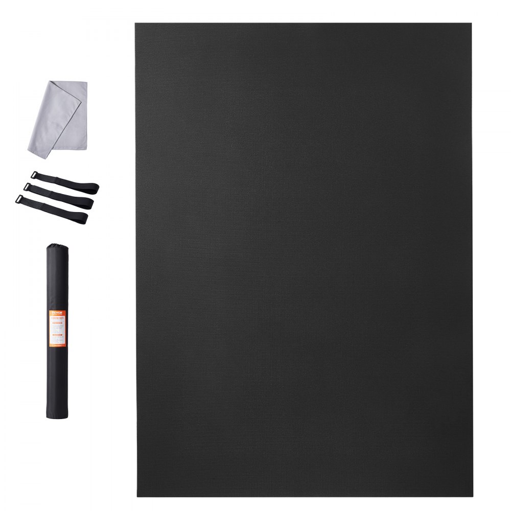 VEVOR Esterilla de Yoga Antideslizante de Alta Densidad para Hombres y Mujeres Estera de Fitness y Ejercicio con Bolsa y Correa de Transporte para Yoga en Casa, Pilates y Entrenamiento, 2440x1830 mm