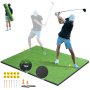 VEVOR Alfombrillas de Golf 152x122 cm Tapetes para Práctica de Golf Esterilla de Entrenamiento de Golpe de Golf con 10 Pelotas de golf Tapete para Práctica de Golf en Patio Trasero, Exterior