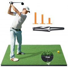 VEVOR Alfombrillas de Golf para Práctica de Golpear 152x152 cm Espesor de 15 mm