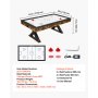 VEVOR Mesa de Hockey de Aire con Marcador Electrónico, Patas Estables en Forma de X, Esquinas Reforzadas con Esmero, con Empujadores y Discos, para Sala de Juegos Familiar, 213,5 x 122 x 80 cm