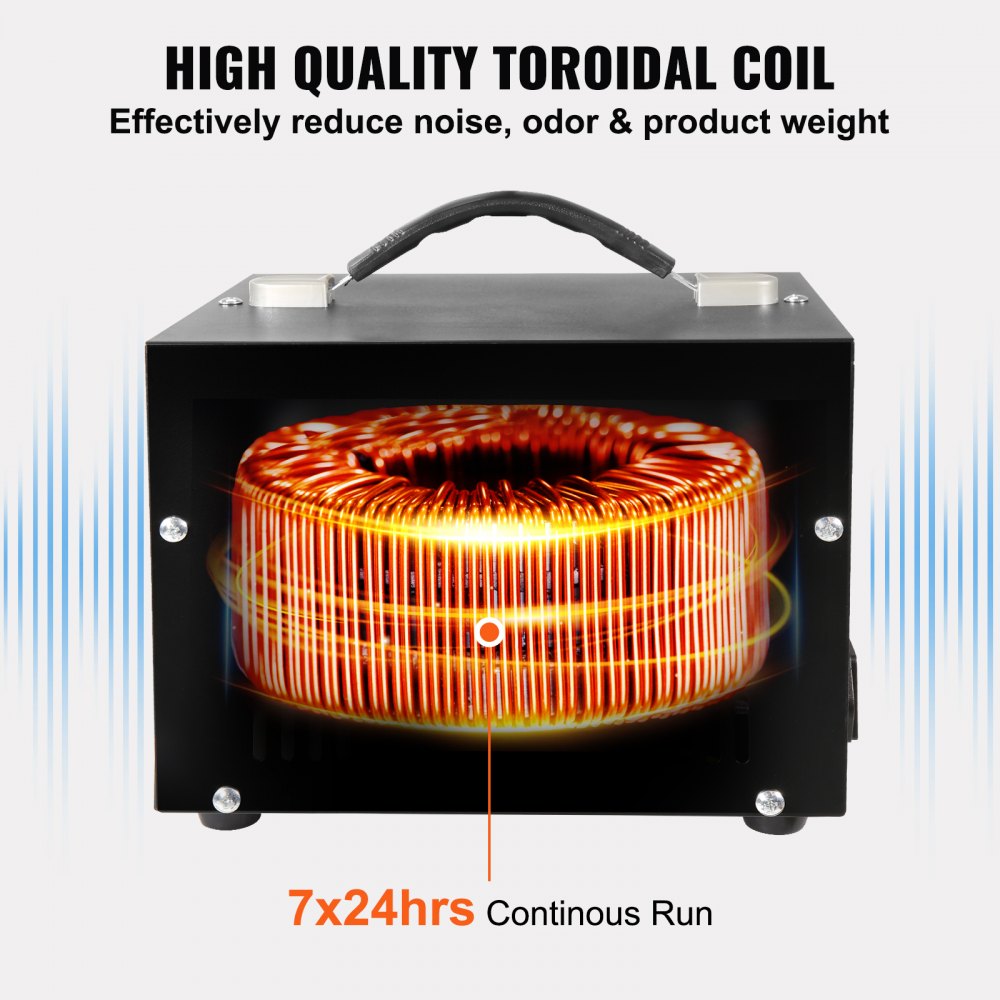 VEVOR Transformador Convertidor de Voltaje Sube/Baja 220-110V/110-220V Transformador de Potencia 5000VA CE con 3 Enchufes NEMA 5-15R EE.UU. 3 Pines 3 Enchufes Shucko UE 1 Puerto USB 5V 1 Toma Tipo-C