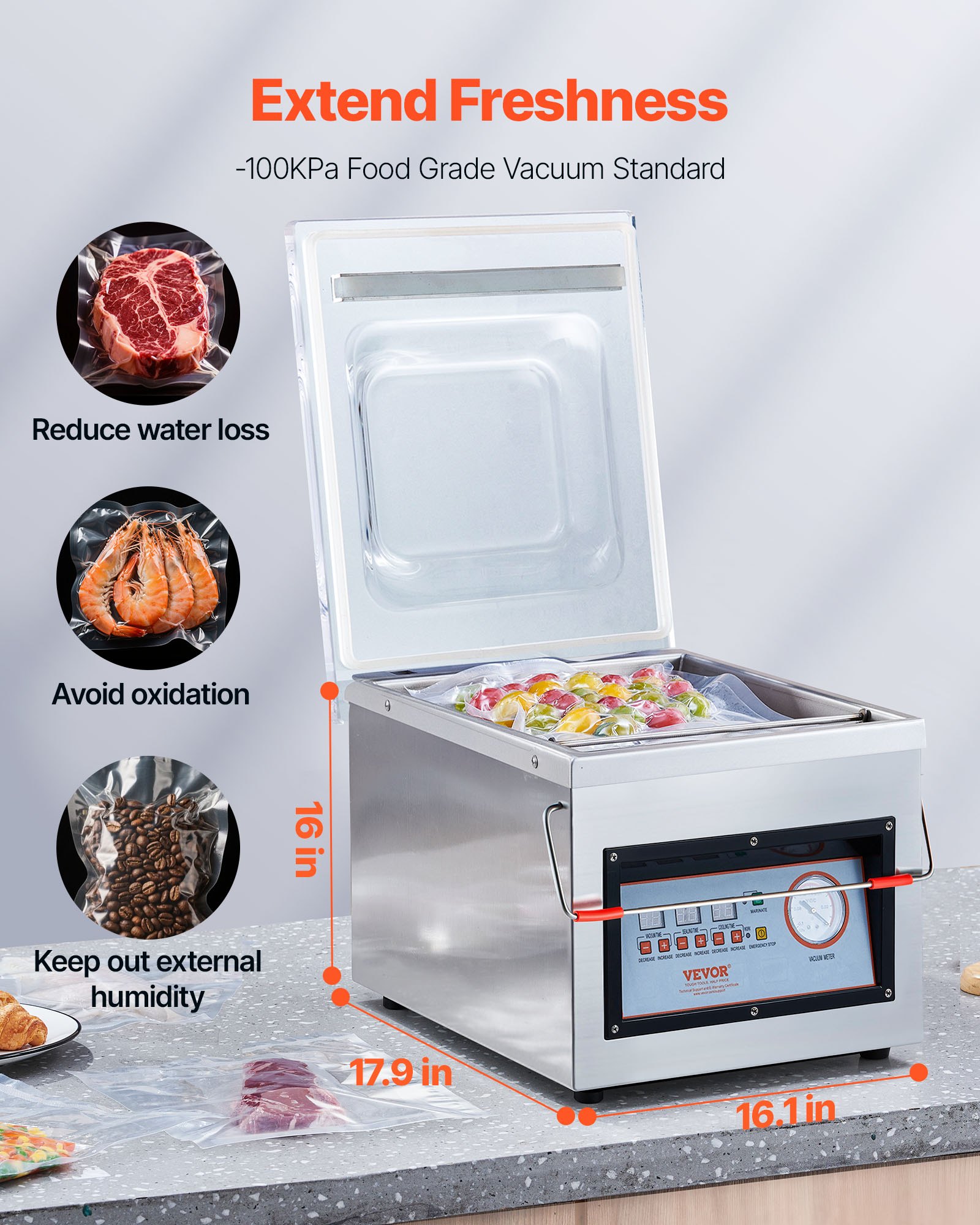 Envasadora al Vacío Automático para Alimentos DZ-260C Envasadora al Vacío 220 V