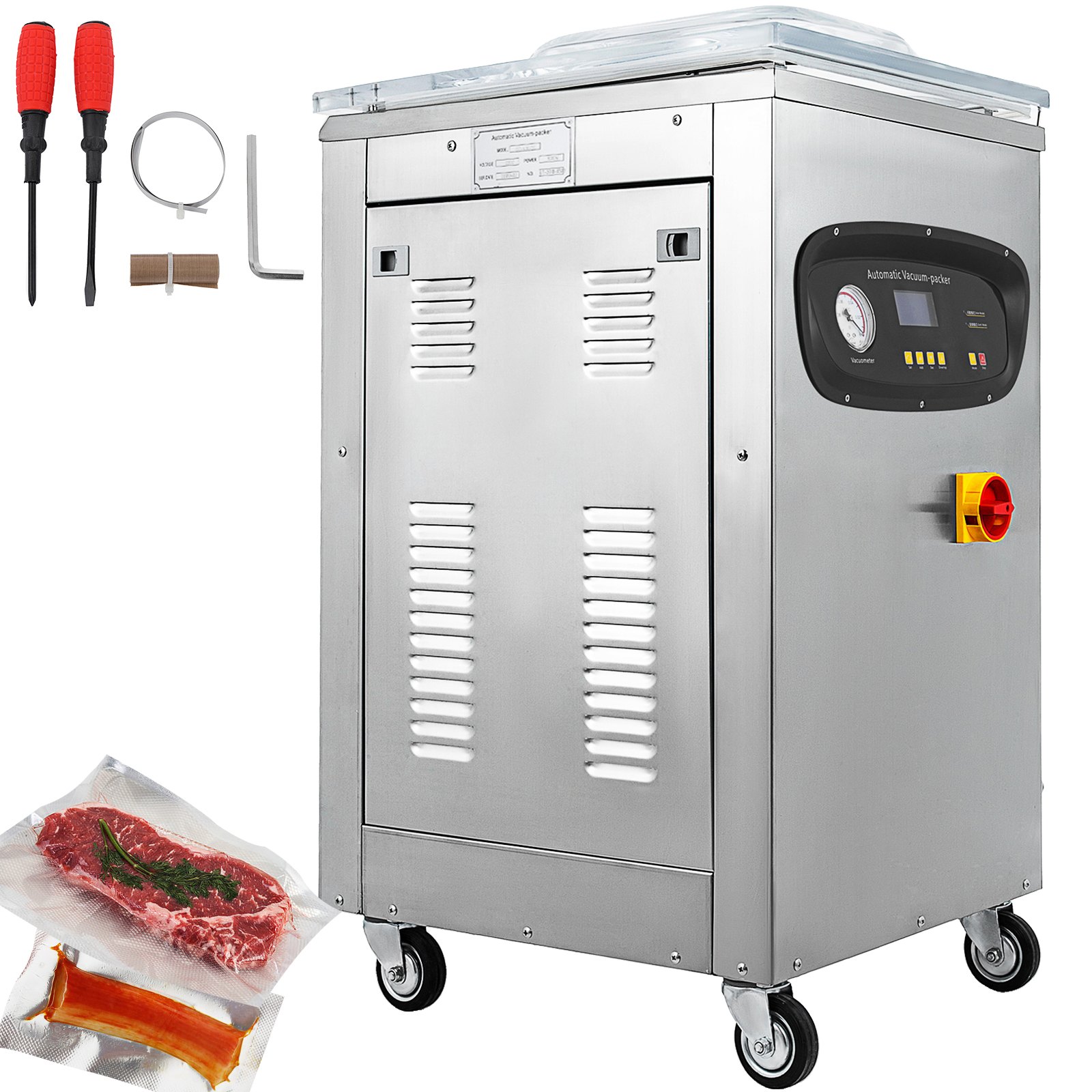 Envasadora al Vacío DZ-400S Máquina de Sellado 500W Selladora para Alimentos