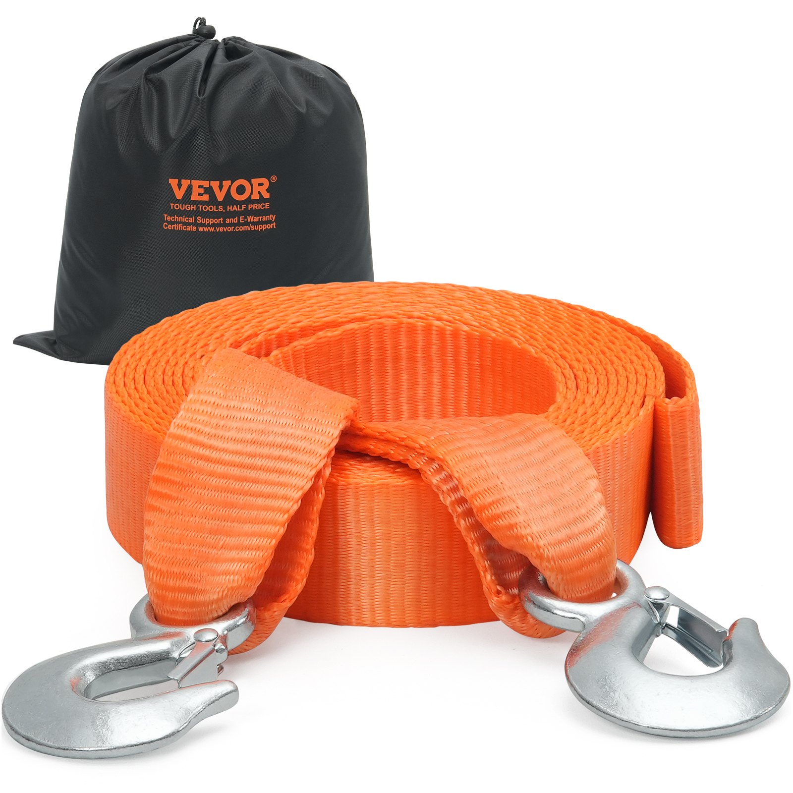 VEVOR Correa de Remolque de 50,8 mm x 6,1 m, Capacidad de Carga máxima 7711 kg