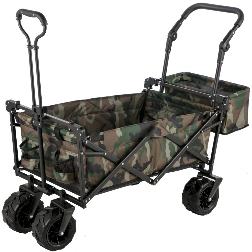 Carro De Vagón Plegable Camuflaje Plegable Acero, Con Toldo Extraíble De Camping