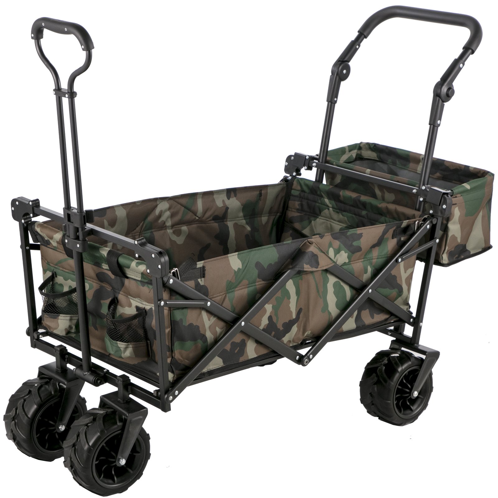Carro De Vagón Plegable Camuflaje Plegable Acero, Con Toldo Extraíble De Camping