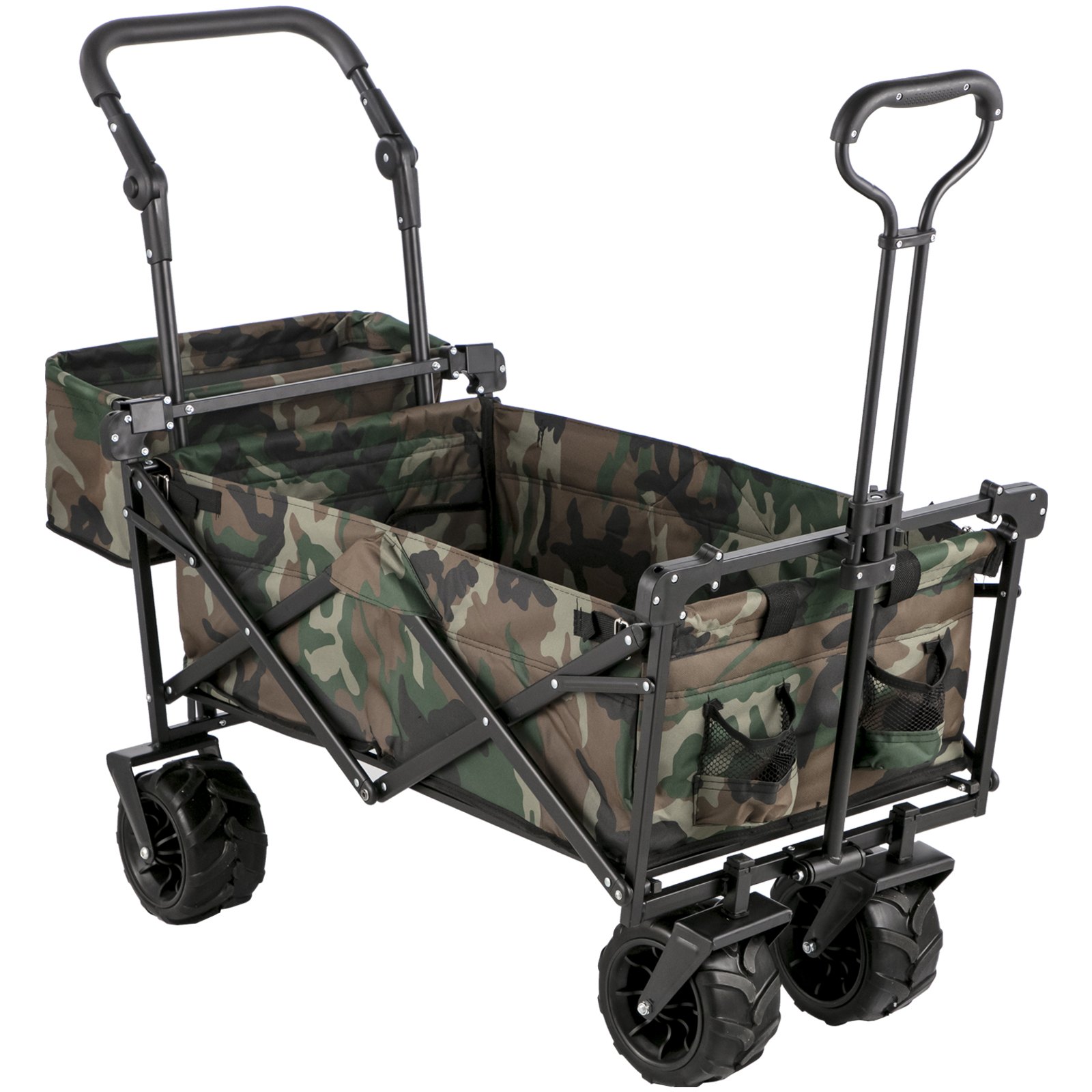 Carro De Vagón Plegable Camuflaje Plegable Acero, Con Toldo Extraíble De Camping