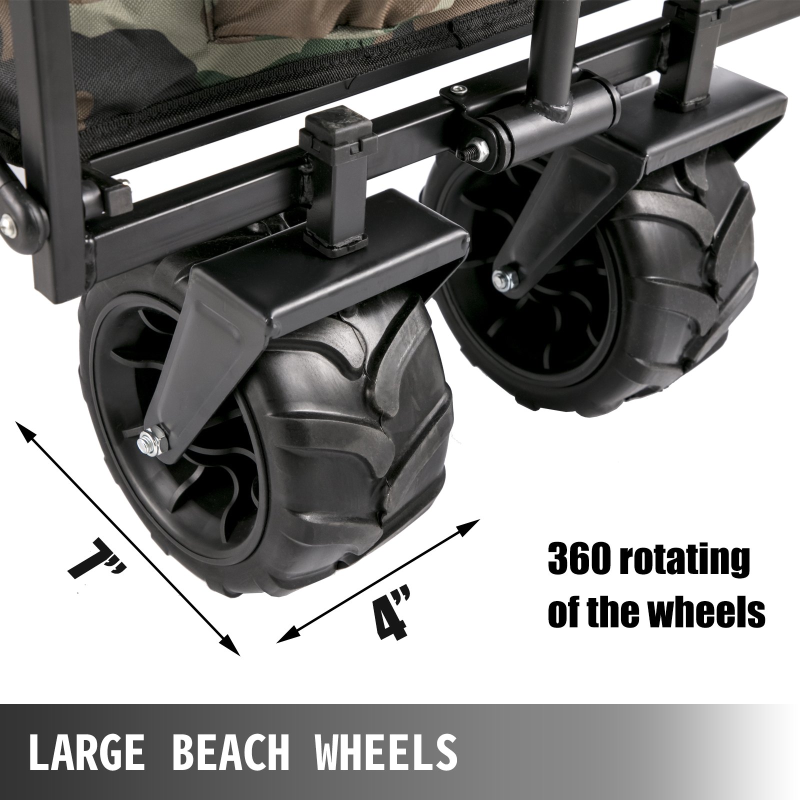Carro De Vagón Plegable Camuflaje Plegable Acero, Con Toldo Extraíble De Camping
