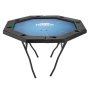 VEVOR Foldable Poker Table, 8 Player 1220 mm Folding Casino Leisure Table with Padded Rails & Cup Holders, Octagonal Portable Game Tables with Felt & Metal Legs, for Texas Hold'em Game and Blackjack