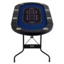 VEVOR Mesa de póquer plegable de 183 cm para 8 jugadores Mesa de casino Texas Holdem Blackjack con rieles acolchados y portavasos de acero inoxidable Mesa de juego de cartas Juego de mesa
