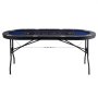 VEVOR Mesa de póquer plegable de 183 cm para 8 jugadores Mesa de casino Texas Holdem Blackjack con rieles acolchados y portavasos de acero inoxidable Mesa de juego de cartas Juego de mesa
