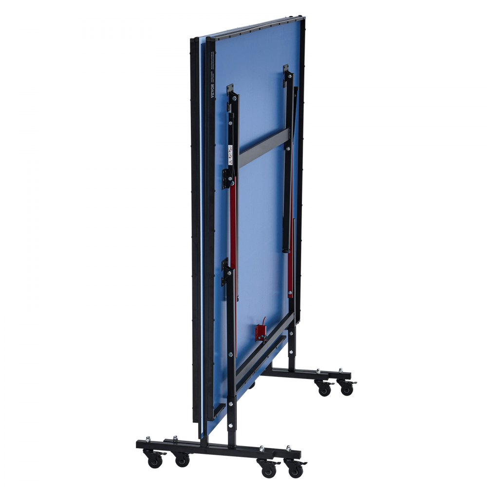 VEVOR Mesa de Ping-pong para Juego de Tenis de Mesa 2740x1525x760 mm Mesa de Ping-pong de MDF Plegable Portátil para Interiores con Red de Liberación Rápida y Ruedas de Bloqueo Tapas de 12 mm