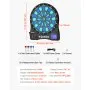 VEVOR Diana Electrónica 342,9 mm, con Iluminación LED, 48 Juegos, 500 Variantes, Incluye 6 Ejes de Dardos con Plumas y 50 Puntas de Repuesto, Pantalla LCD con Marcador de Críquet, a 8 Jugadores