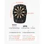 VEVOR Diana Electrónica, con 43 Juegos y más de 200 Variantes para 8 Jugadores, 6 Ejes de Dardos con Plumas y 50 Puntas de Dardos de Repuesto, Marcador LCD a Volor, PP y ABS, 517 x 424 x 30 mm
