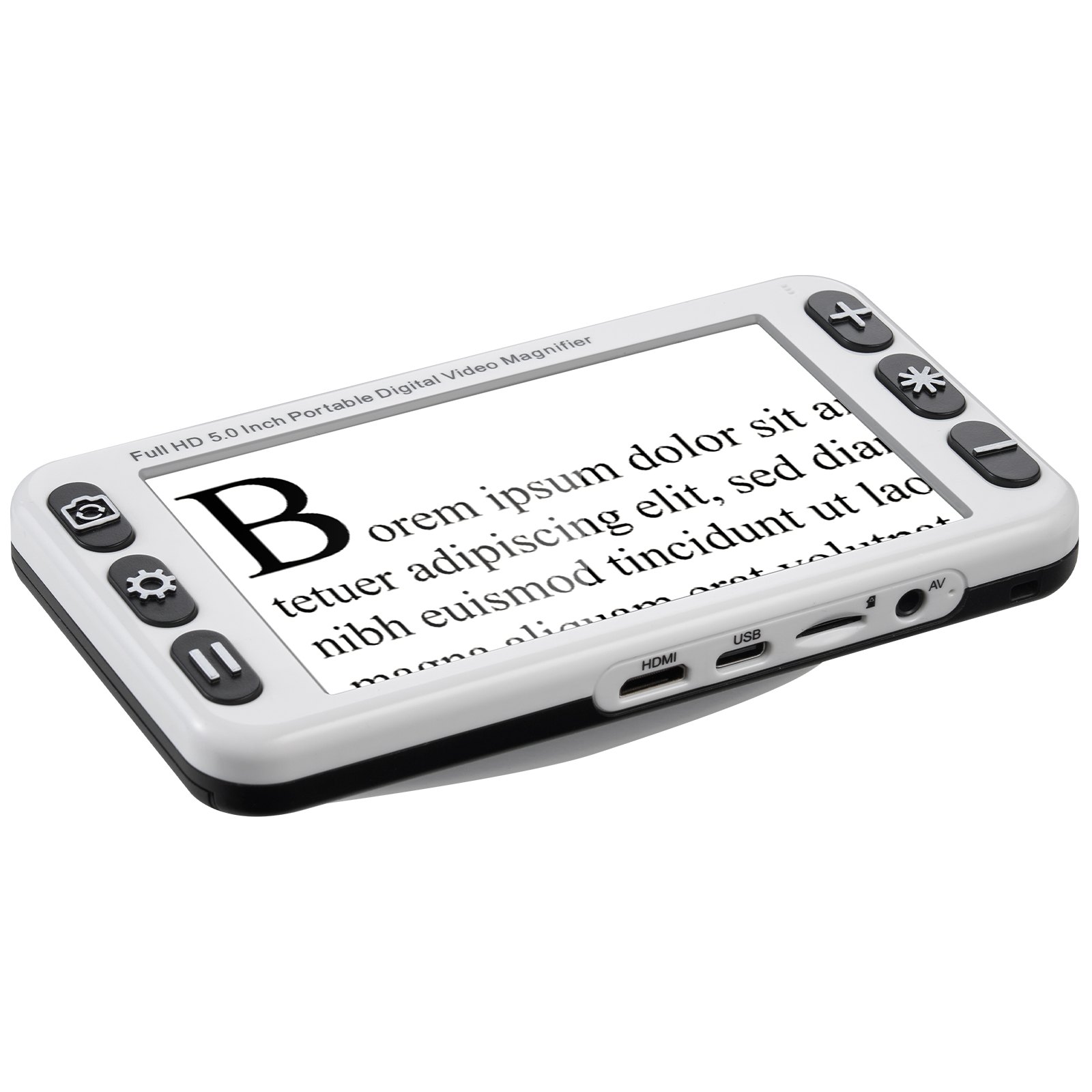 VEVOR Lupa Digital Portátil Electrónica de Vídeo HD 12,7 cm para Modelos Bajos, con Zoom 2X a 48X con Lente Dual de 13 MP para Cerca y Lejos, Modo de 26 Colores, Salida AV/HDMI y Asa Plegable