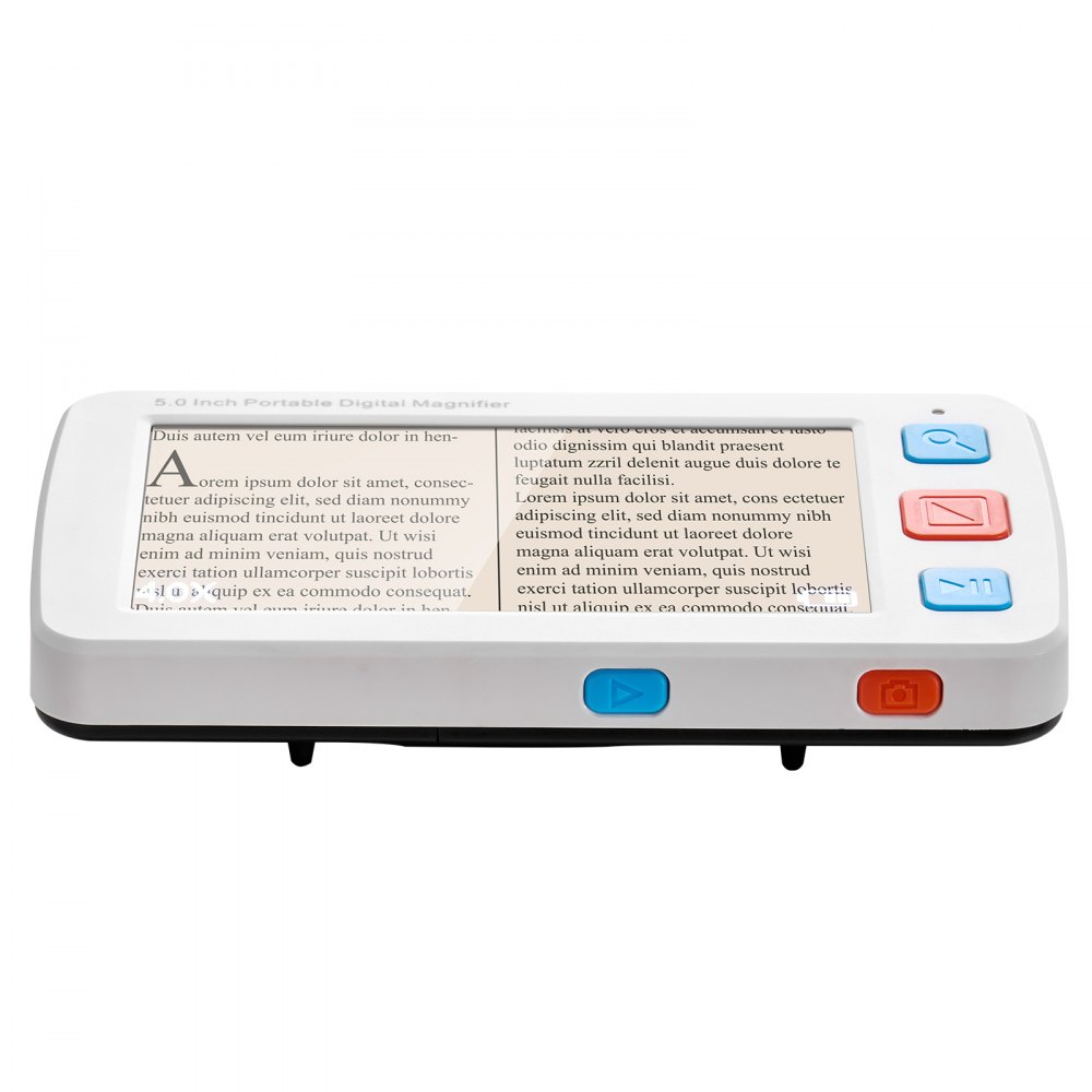 VEVOR Lupa Digital Portátil Electrónica de Vídeo HD 12,7 cm para Modelos Bajos, con Zoom 4X a 32X, 17 Modos de Color, Salida AV, Asa Plegable y 5 Niveles de Brillo de Pantalla, 154 x 86 x 30 mm