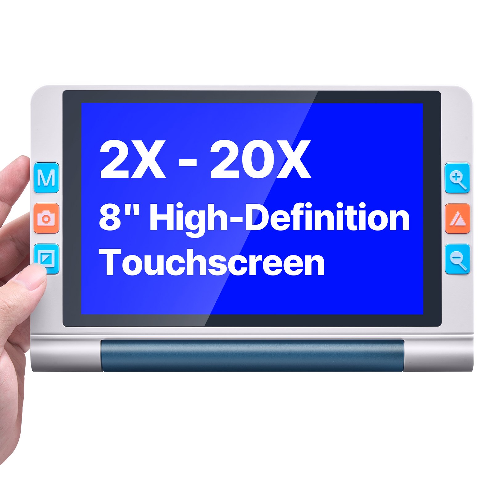 VEVOR Lupa Digital Portátil Electrónica de Vídeo con Pantalla Táctil 20,3 cm para Modelos Bajos, Zoom 2X a 20X con Lente HD 13 MP con Enfoque Automático, Modo de 26 Colores, Salida HDMI y 16 GB